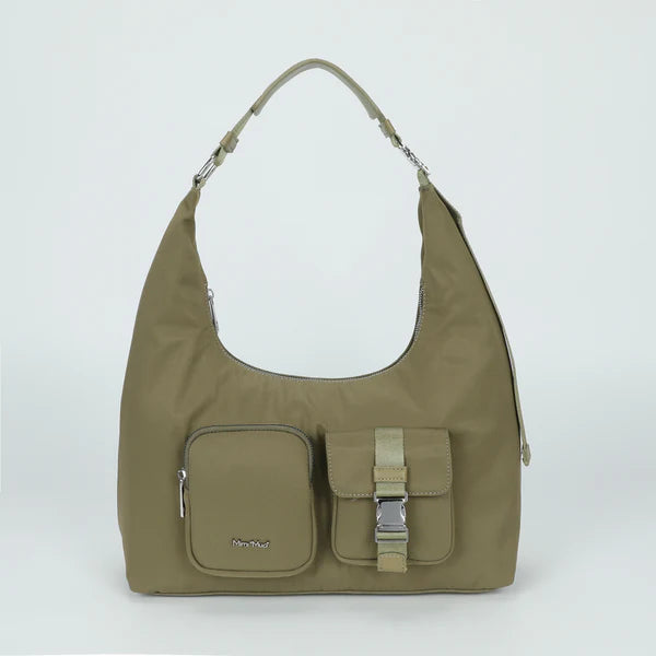 BORSA A SACCA IN NYLON CON TASCHE