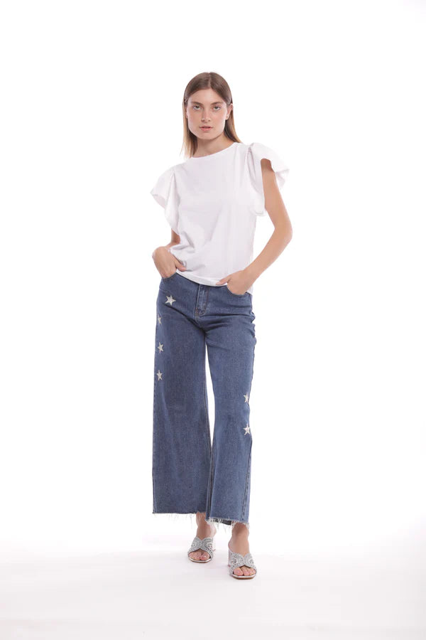 JEANS MARINE CON STELLE STRASS