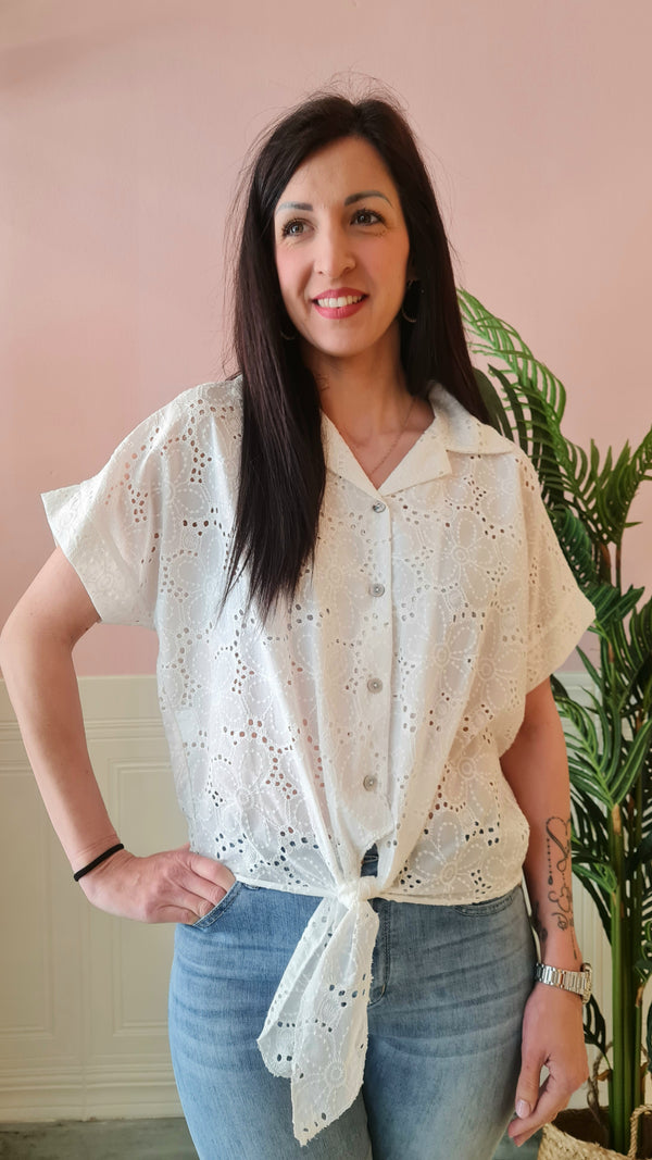 CAMICIA cropped Sangallo