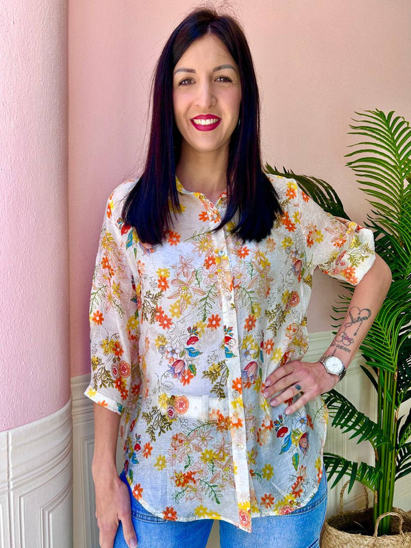 Camicia blooming Orange